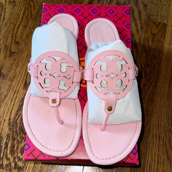 Tory Burch Shoes - Tory Burch Pink Petunia Miller Sandals
